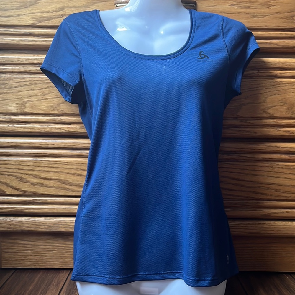 Odlo • F-Dry Active Navy Blue Short Sleeve Top • Women's Size Extra Small XS